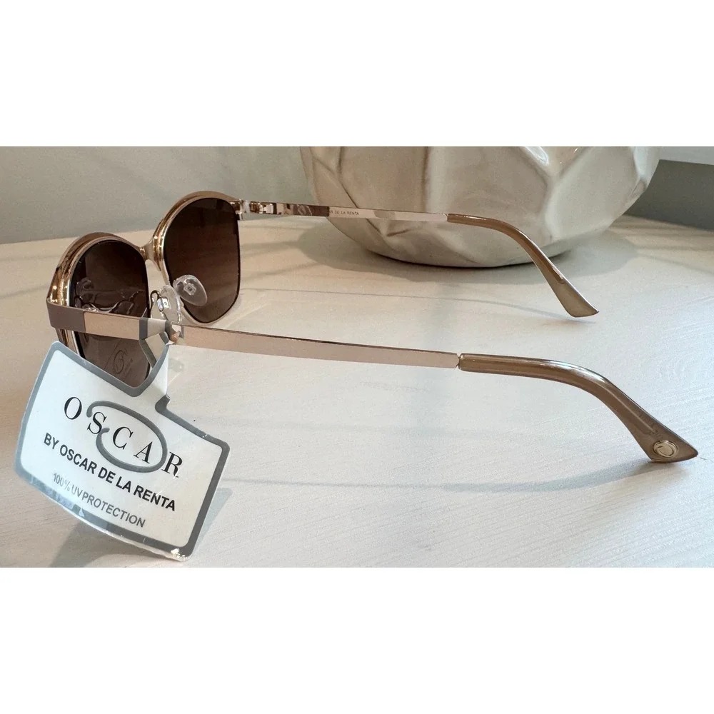 Oscar by Oscar de la Renta Women Rose Gold Cat Eye Sunglasses